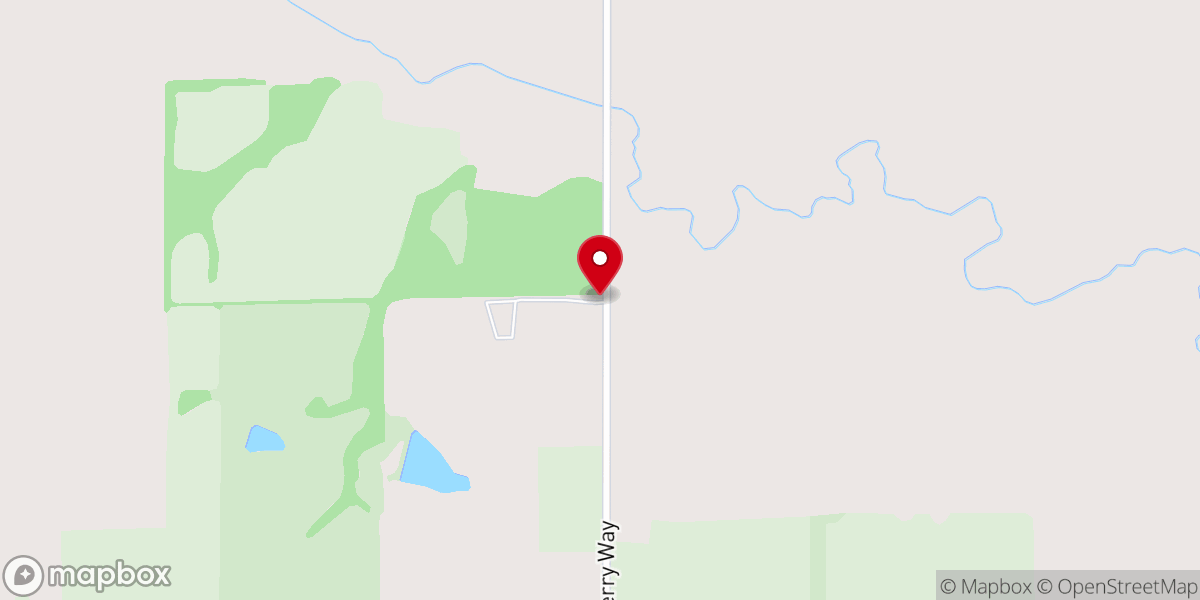 Map showing location of Shekinah Mennonite Church
