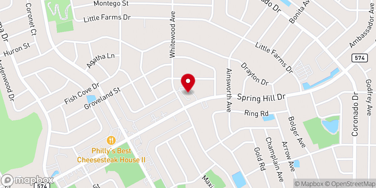 Map showing location of Hope Community Bible Church