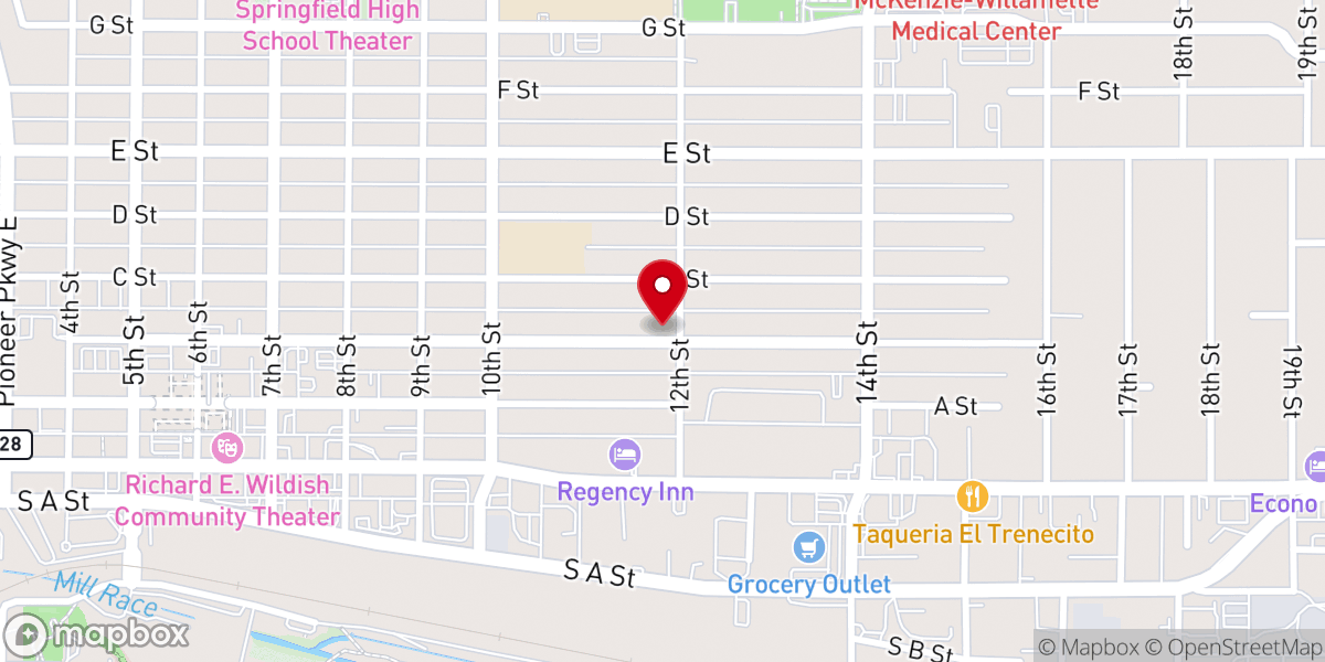 Map showing location of Trinity Baptist Church