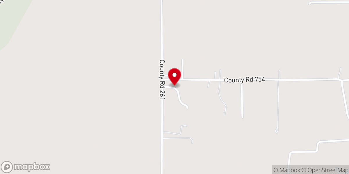 Map showing location of Palmetto Baptist Church