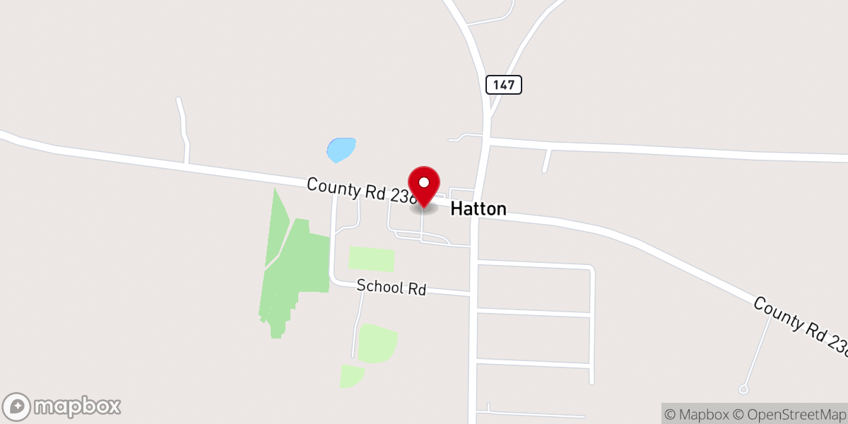 Map showing location of Okolona Baptist Church
