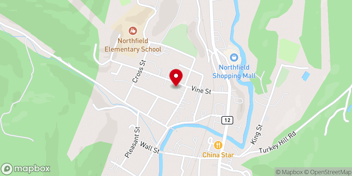 Map showing location of St. John the Evangelist Catholic Church