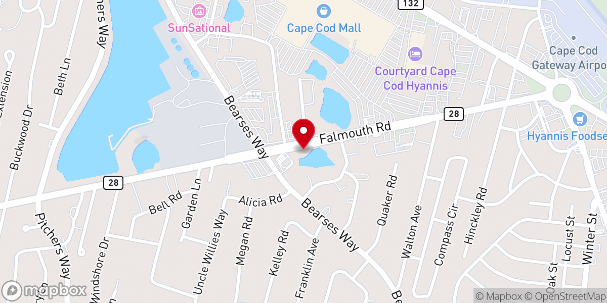Map showing location of Faro De Luz Church