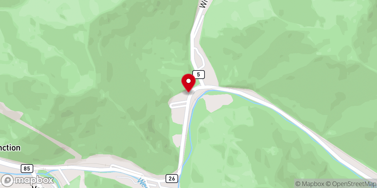 Map showing location of Gordon Missionary Baptist Church