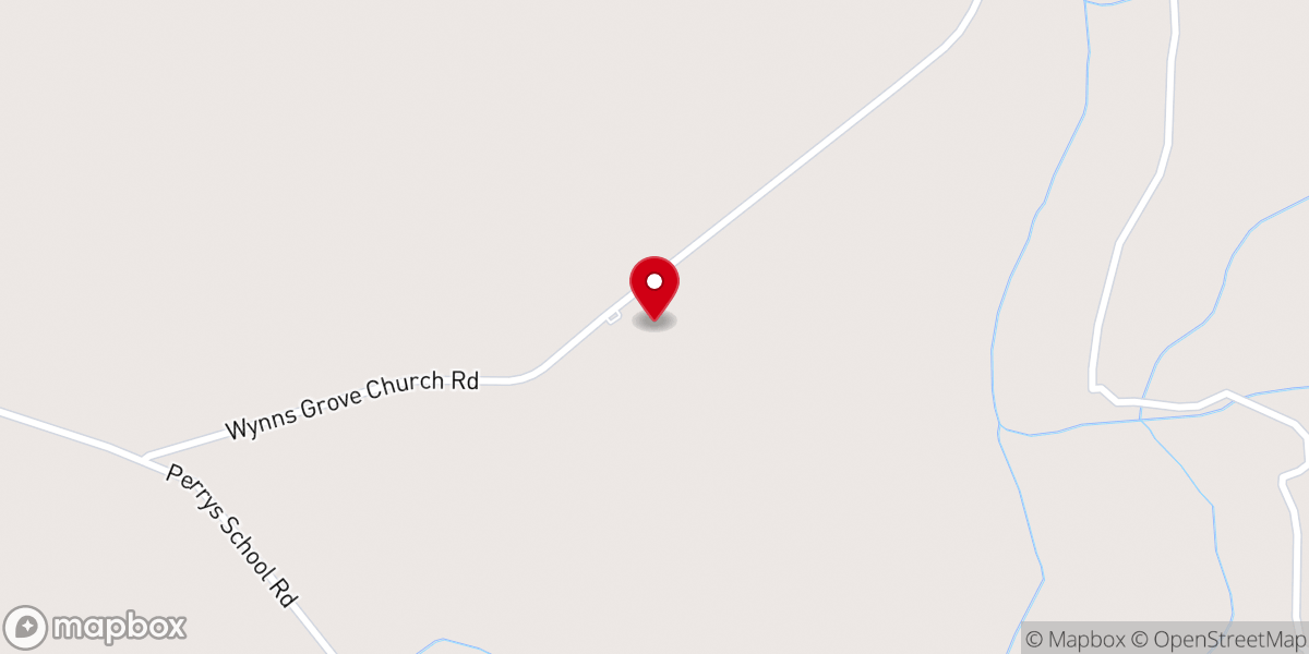 Map showing location of Greater Wynns Grove Baptist Church