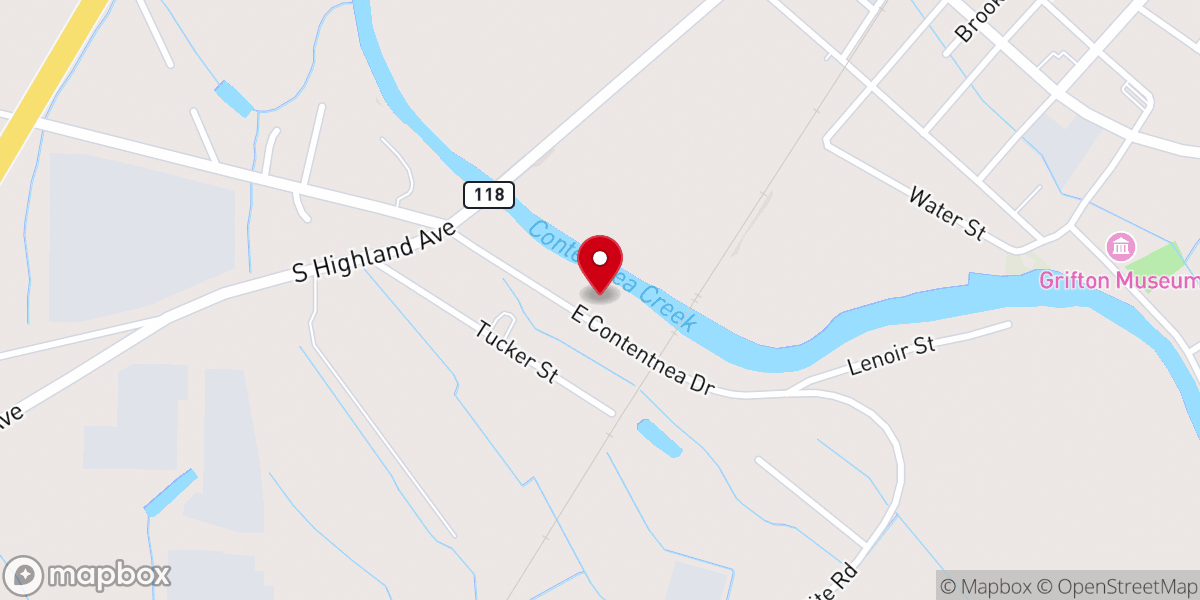 Map showing location of Grifton Chapel Freewill Baptist