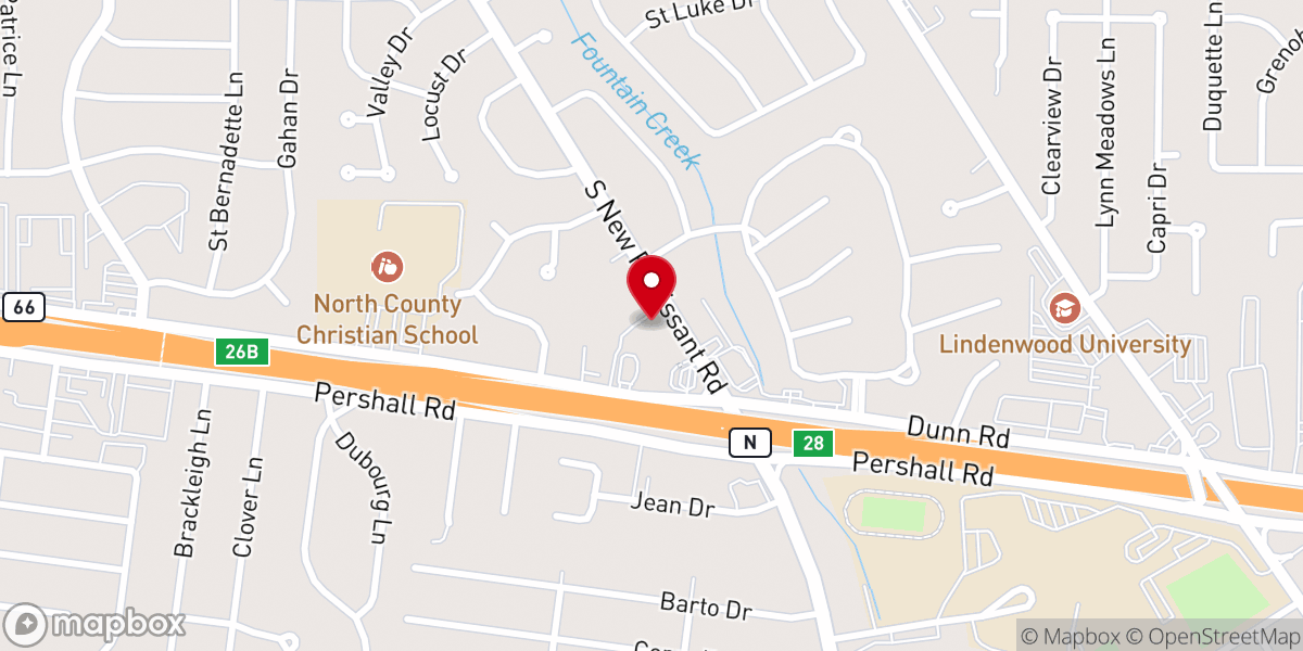 Map showing location of Florissant Assembly of God Church: DAY CARE