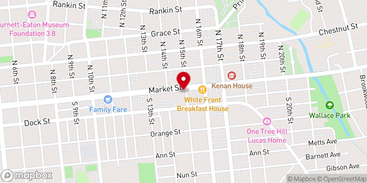 Map showing location of St. Andrews-Covenant Presbyterian Church