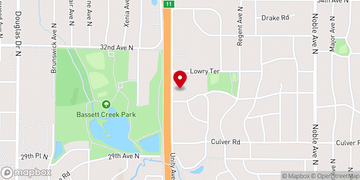 Map showing location of Valley Community Presbyterian Church