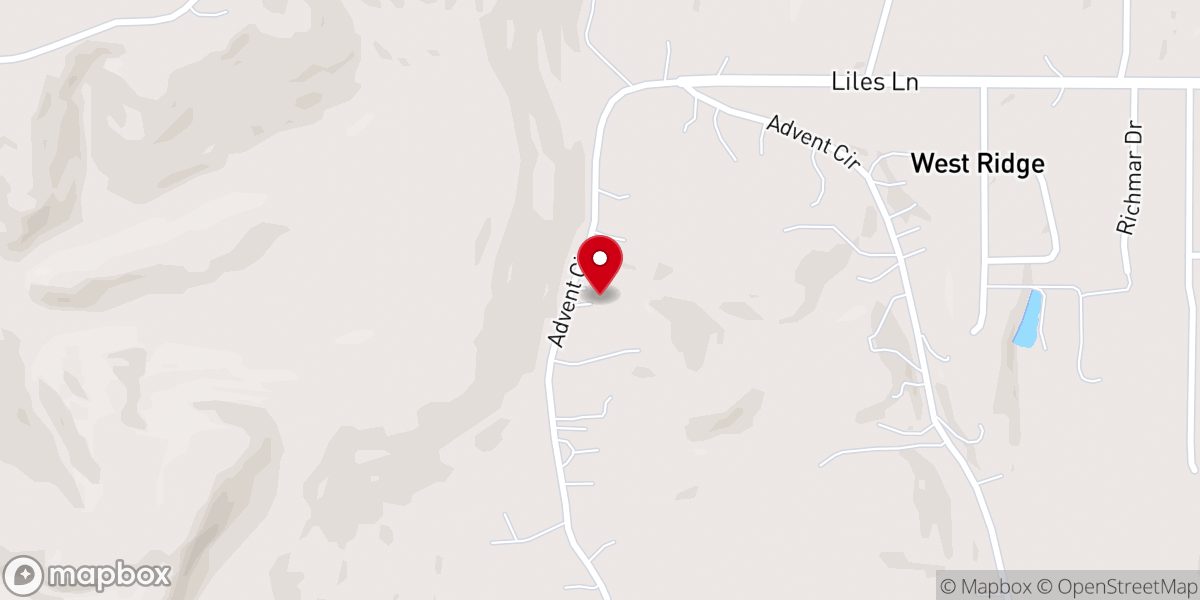 Map showing location of Argo Baptist Church