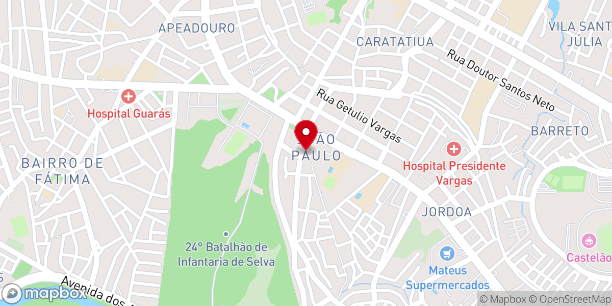 Map showing location of Fogo Santo Assembléia de Deus