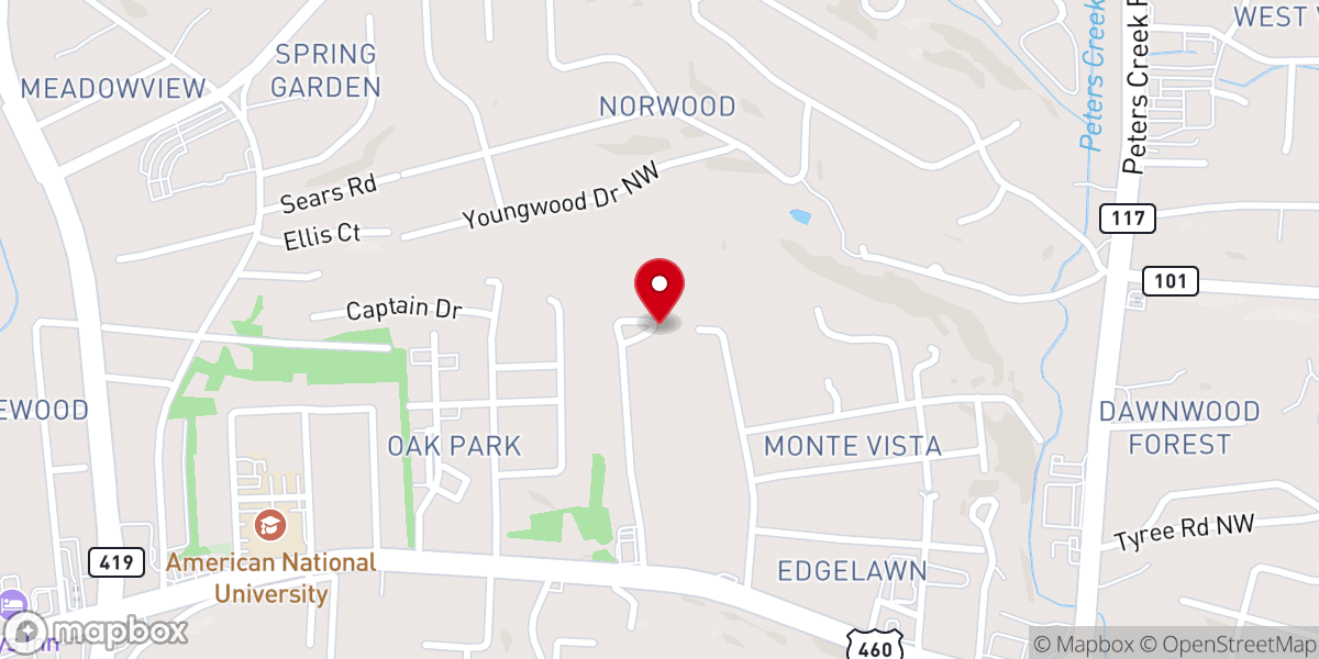 Map showing location of New Grace Baptist Church