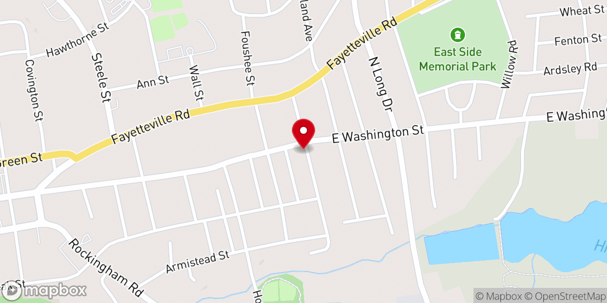 Map showing location of Providence Baptist Church