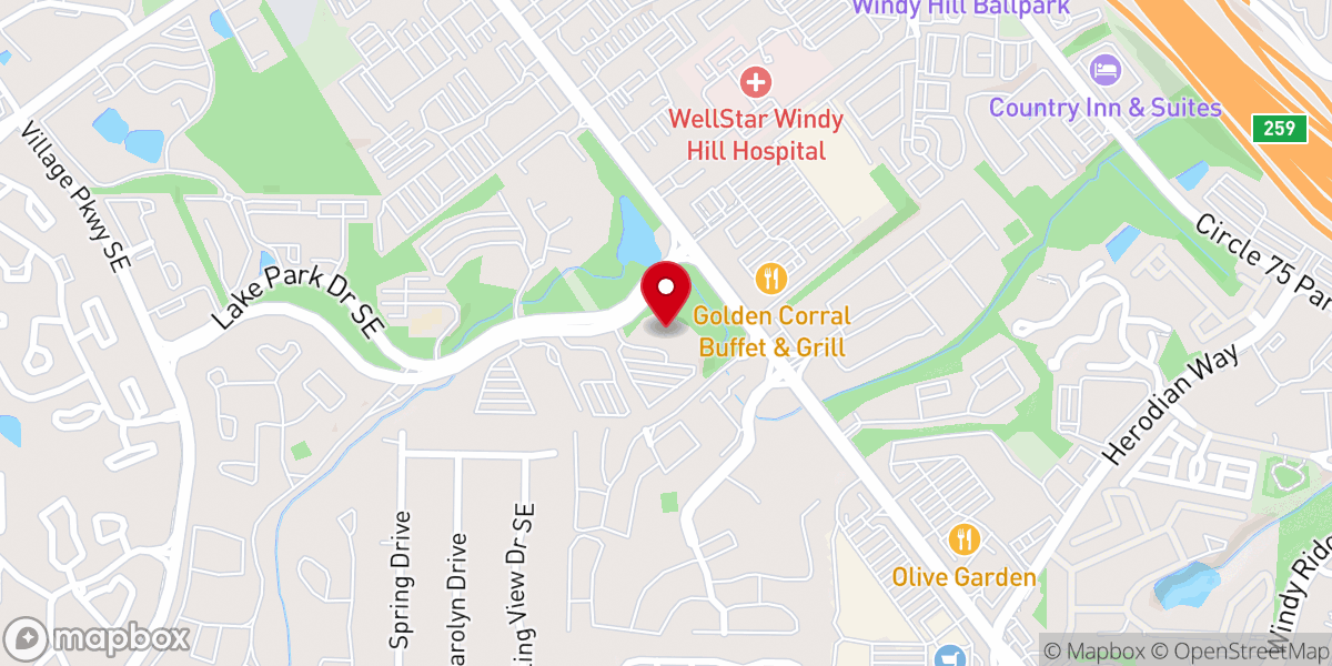 Map showing location of Catholic Archdiocese of Atlanta