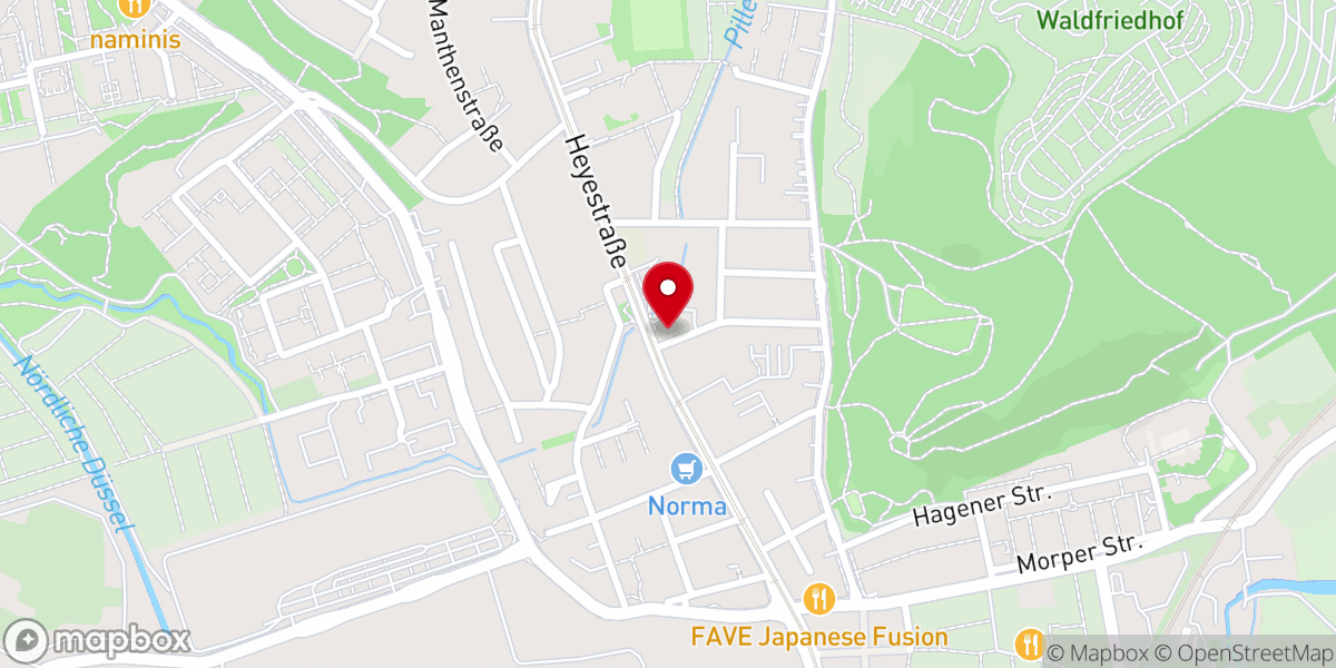 Map showing location of Evangelische Kirchengemeinde Düsseldorf-Gerresheim