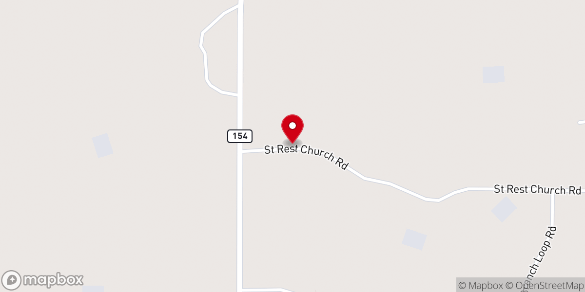 Map showing location of St Rest Baptist Church