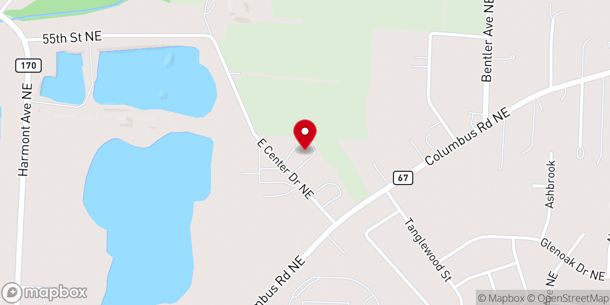 Map showing location of Bible Believers Baptist Church
