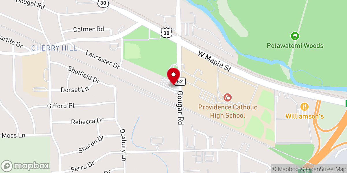Map showing location of Cherry Hill Church of Christ