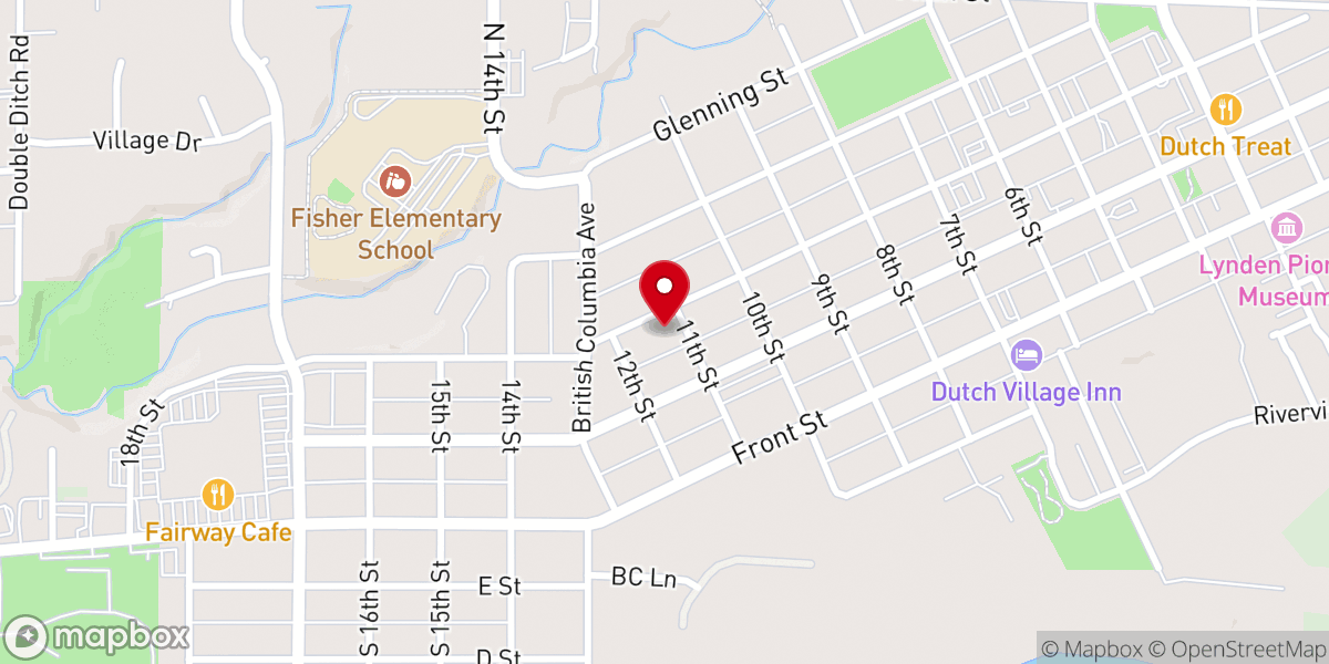 Map showing location of Bethel Christian Reformed Church