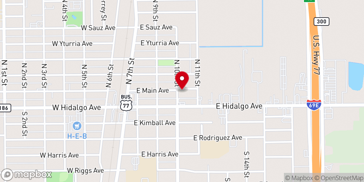 Map showing location of Templo Nueva Vida en Cristo