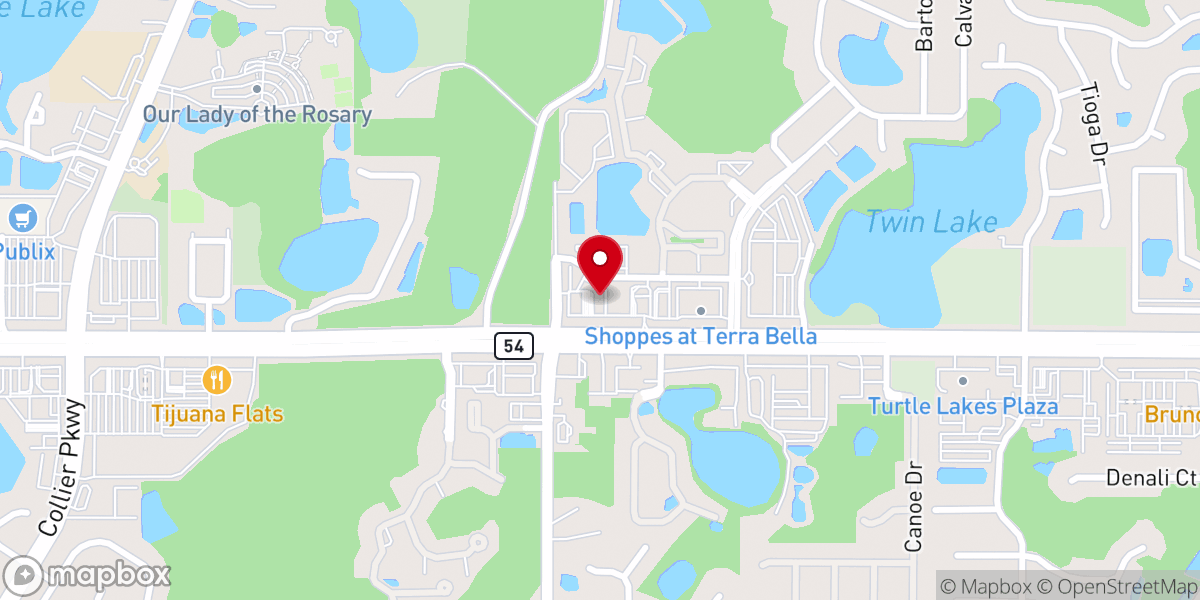 Map showing location of Christian Brothers Automotive Land O' Lakes