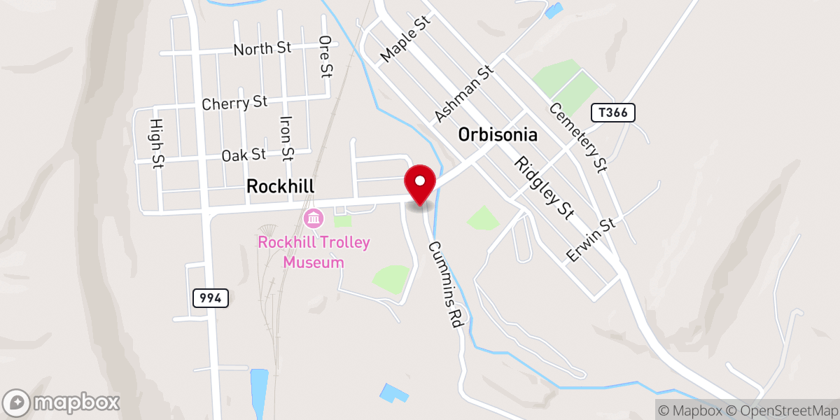 Map showing location of Church of the Nazarene