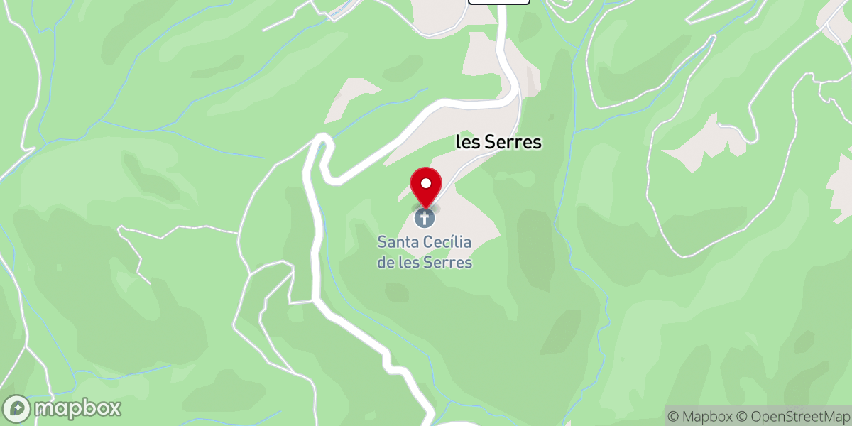 Map showing location of Iglesia de Santa Cecília de les Serres