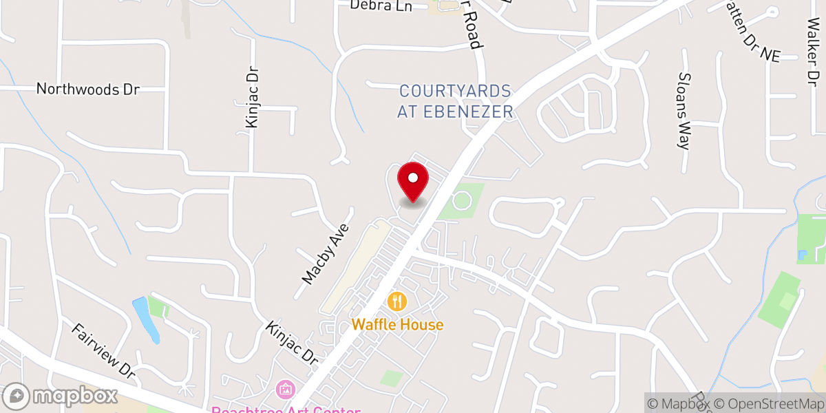 Map showing location of The Way Church of Marietta