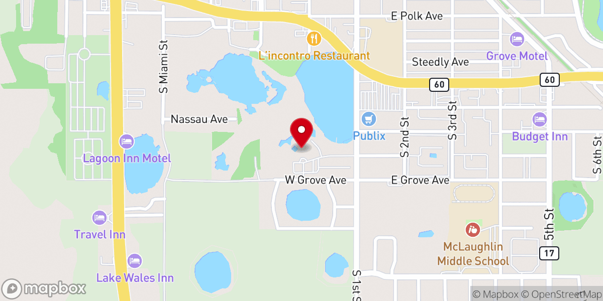 Map showing location of Water's Edge of Lake Wales