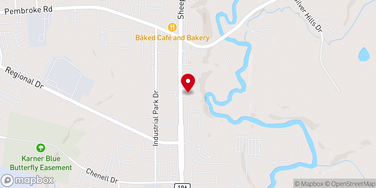 Map showing location of Granite State Baptist Church