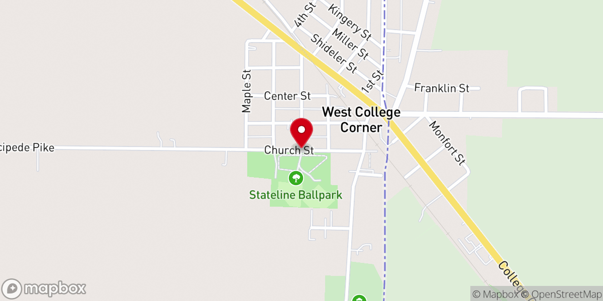 Map showing location of Stateline Ballpark