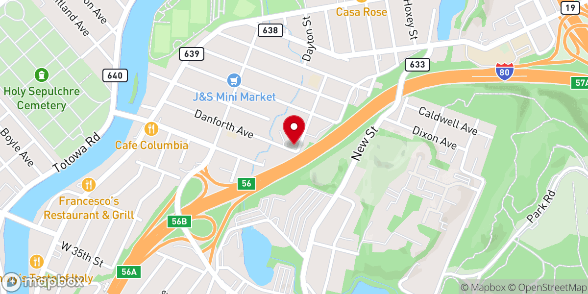 Map showing location of St Bonaventure's Roman Catholic Church