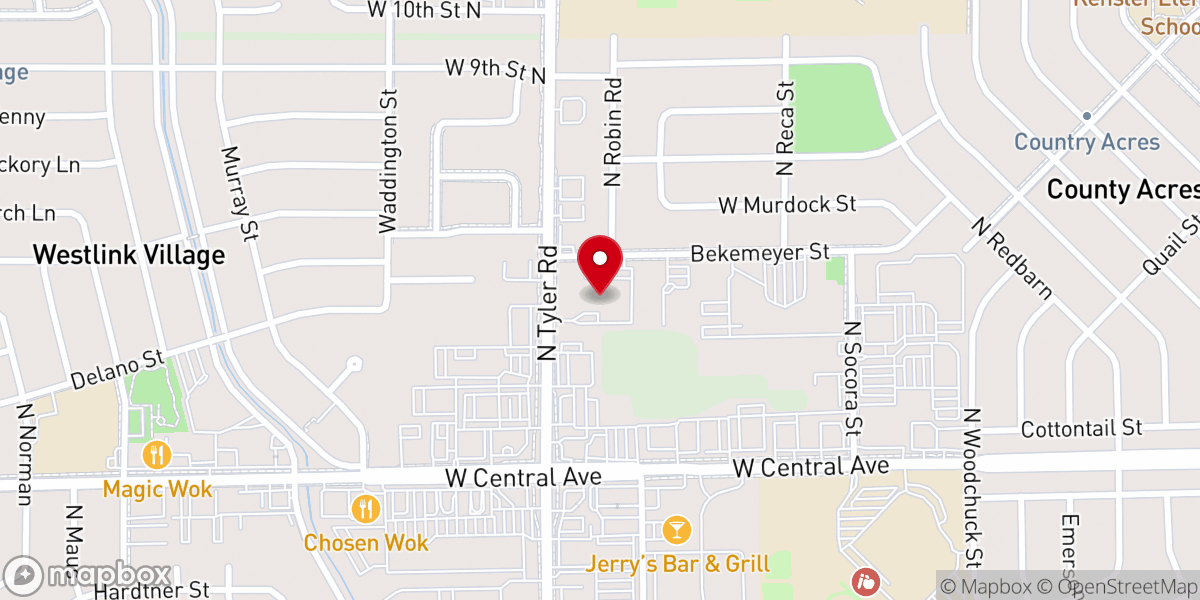 Map showing location of Ascension Lutheran Church
