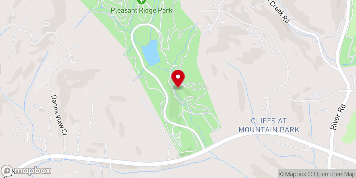 Map showing location of Pleasant Ridge Falls