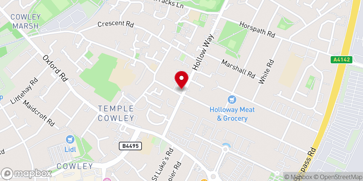 Map showing location of Our Lady Help of Christians Parish Cowley