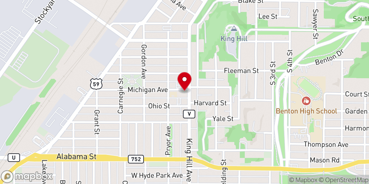 Map showing location of St James School