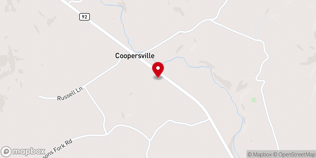 Map showing location of Canada Creek Baptist Church