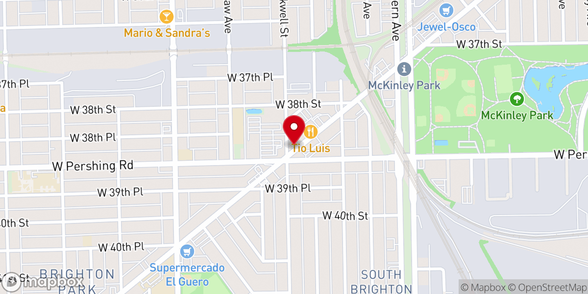 Map showing location of Julia Ramirez 12th ward Alderwoman