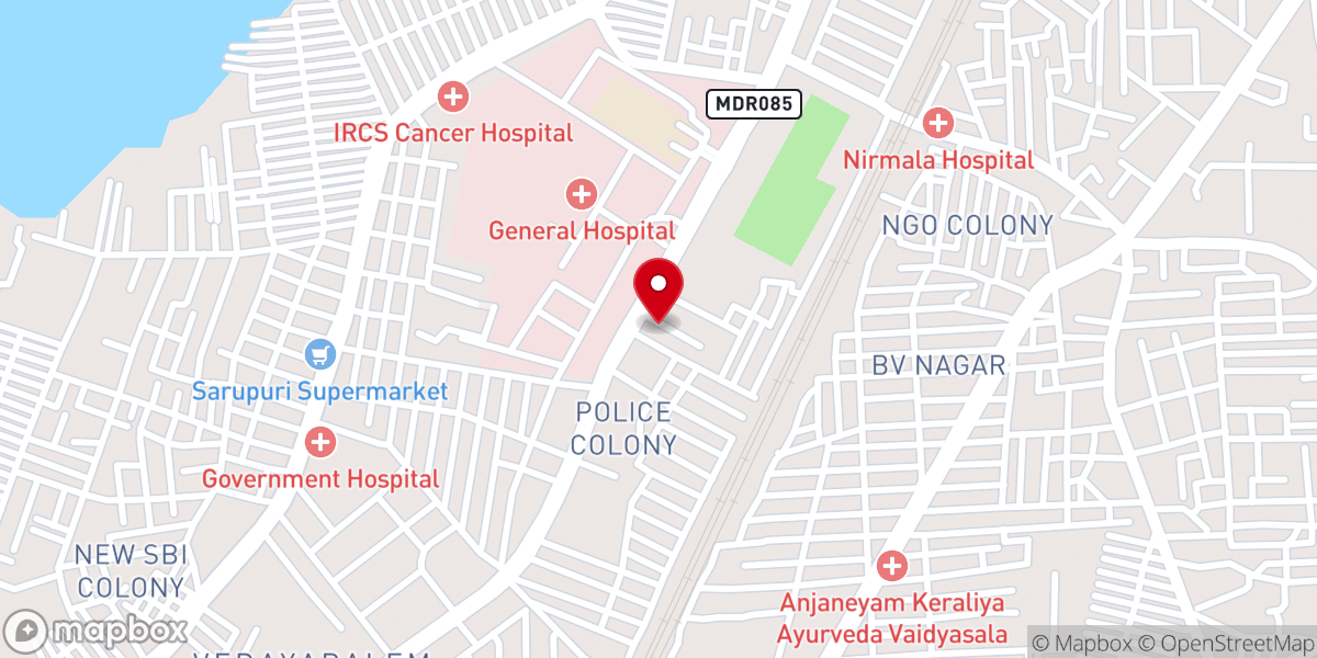 Map showing location of New Elim Prayer House