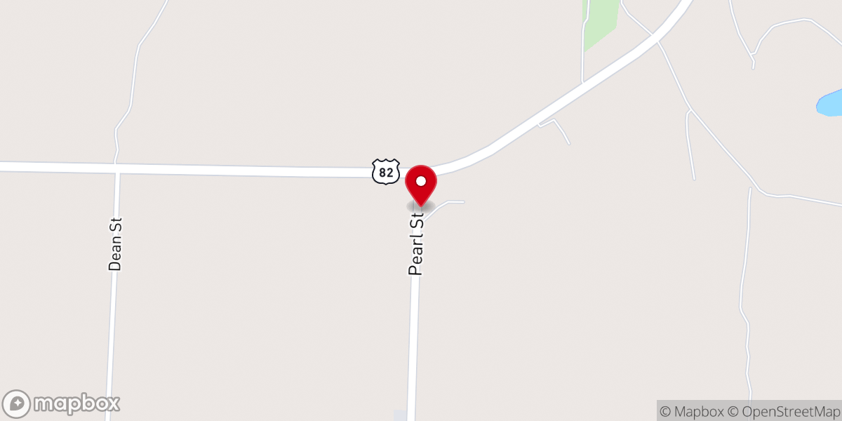 Map showing location of New Hope Baptist Church