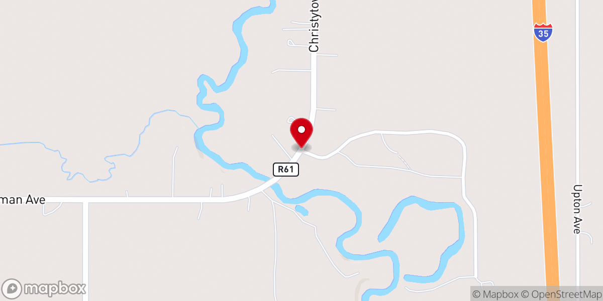 Map showing location of Riverside Bible Camp
