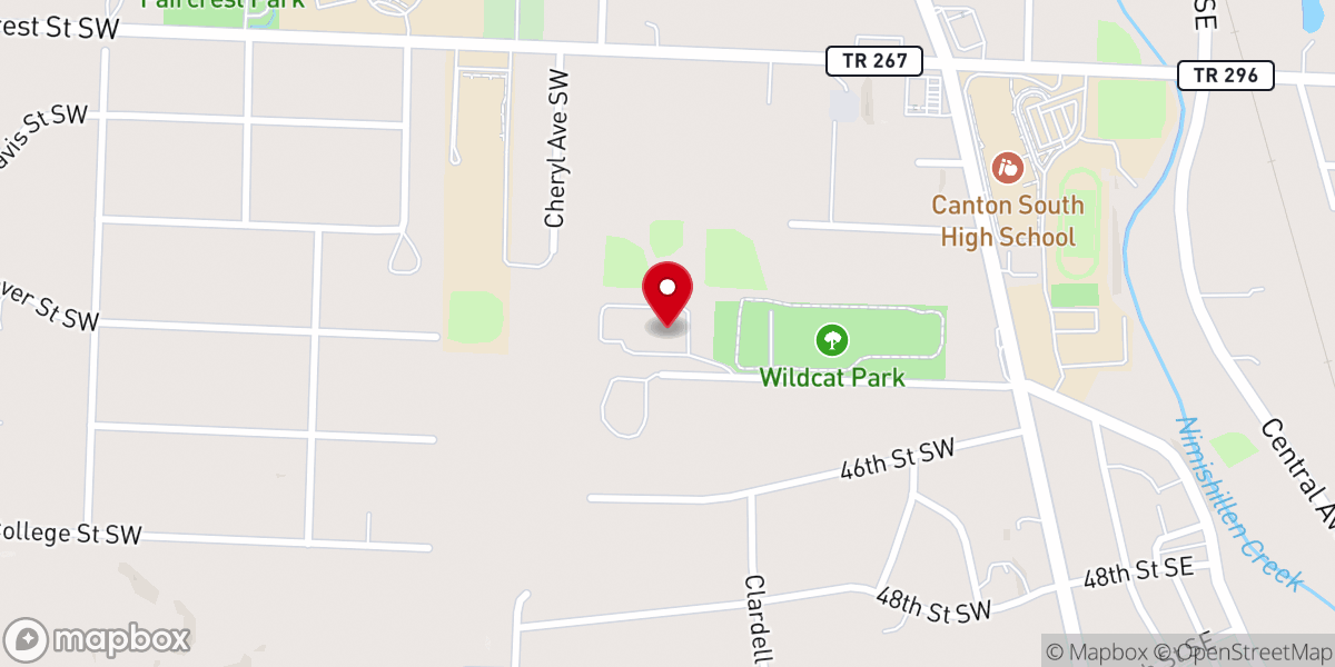 Map showing location of North Industry Christian Church