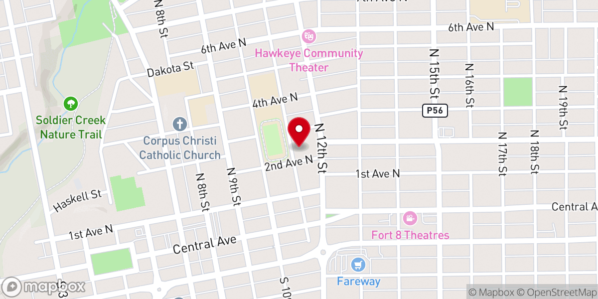 Map showing location of St Olaf Lutheran Church