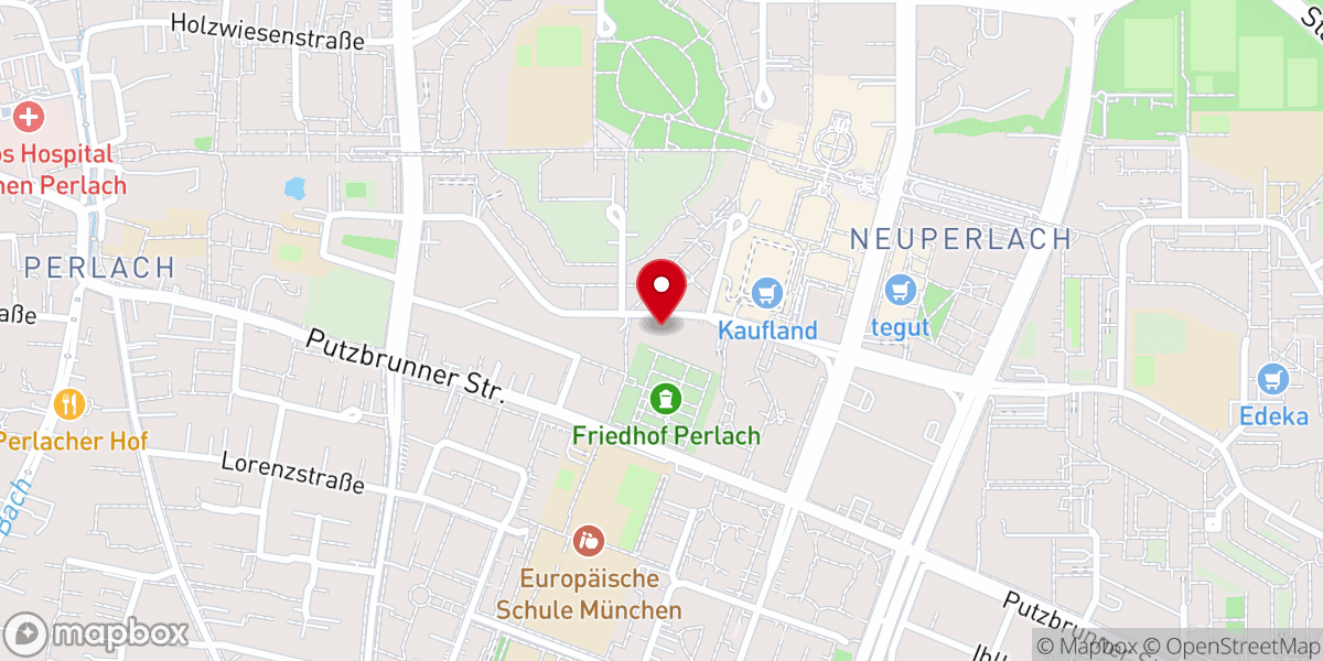 Map showing location of International Reformed Evangelical Church (IREC) Munich