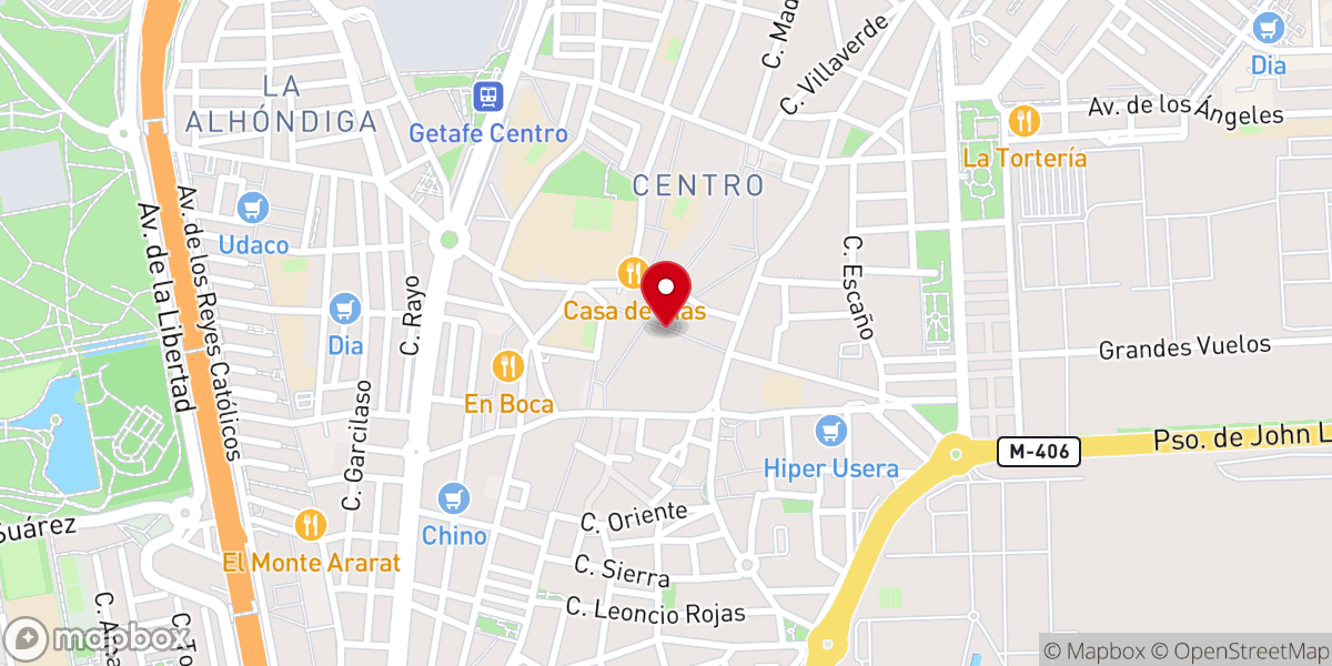 Map showing location of Delegación Diocesana de Migraciones Getafe