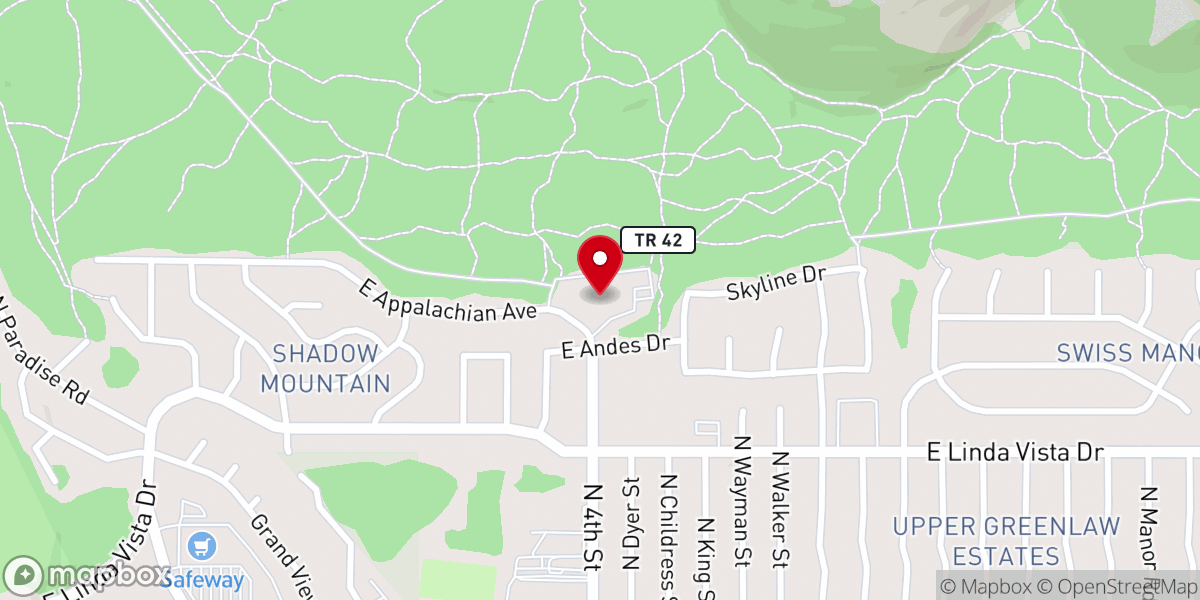 Map showing location of Trinity Heights United Methodist Church