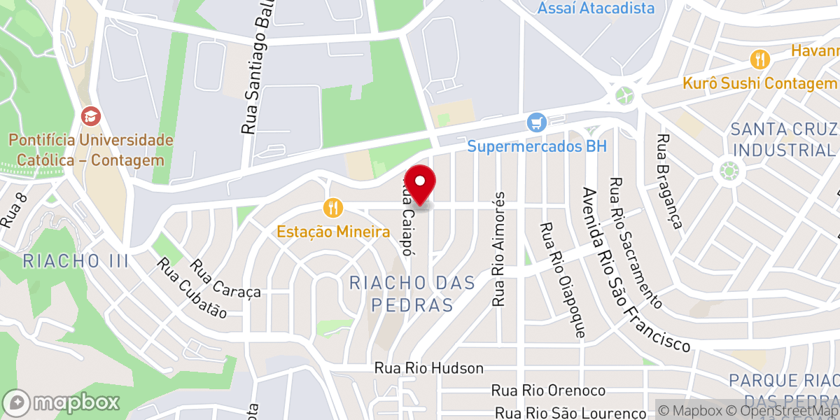 Map showing location of Igreja Pentecostal
