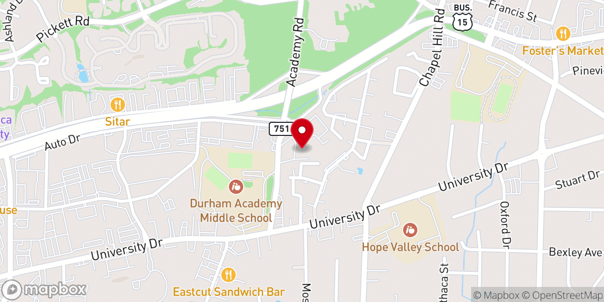 Map showing location of Pilgrim United Church of Christ