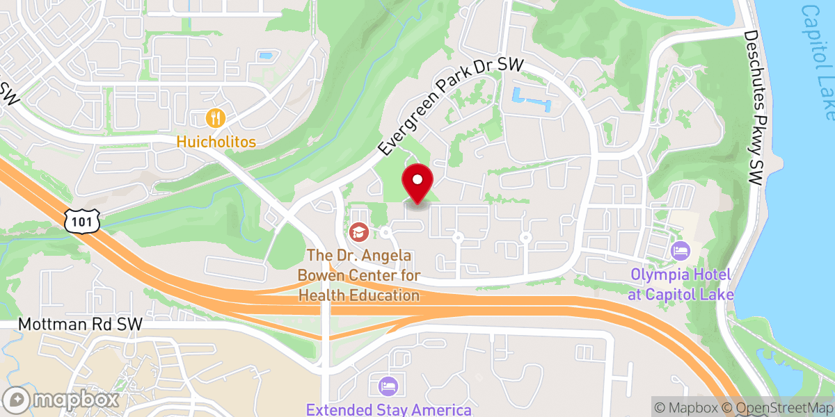 Map showing location of Olympia City Church