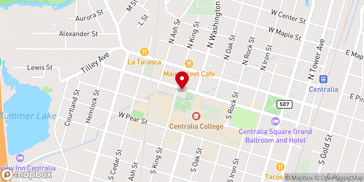 Map showing location of Holy Grounds Brew Temple